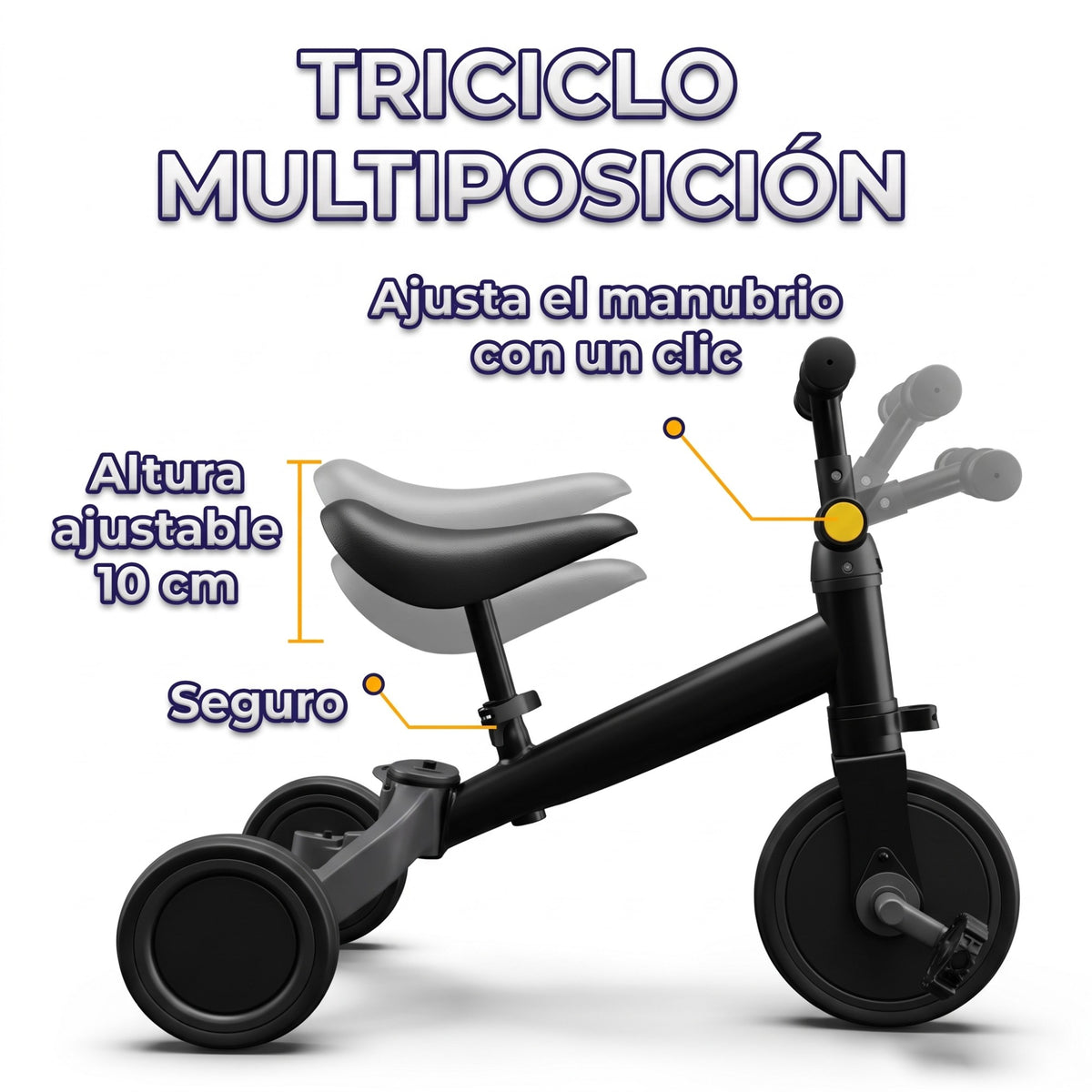Triciclo multiposición