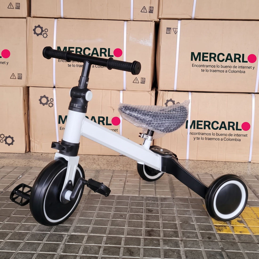 Bicicleta Triciclo 3 en 1 blanca