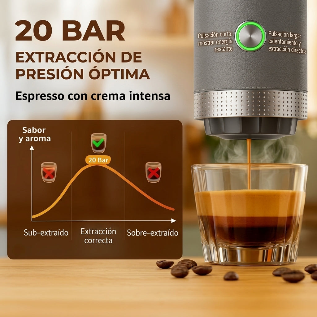 Extracción a 20 bares: el punto correcto entre sub-extraído y sobre-extraído